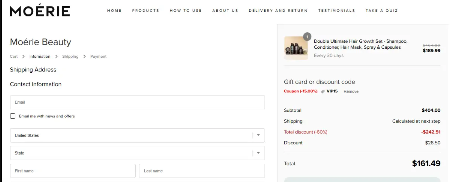Moérie Promotions & Discounts